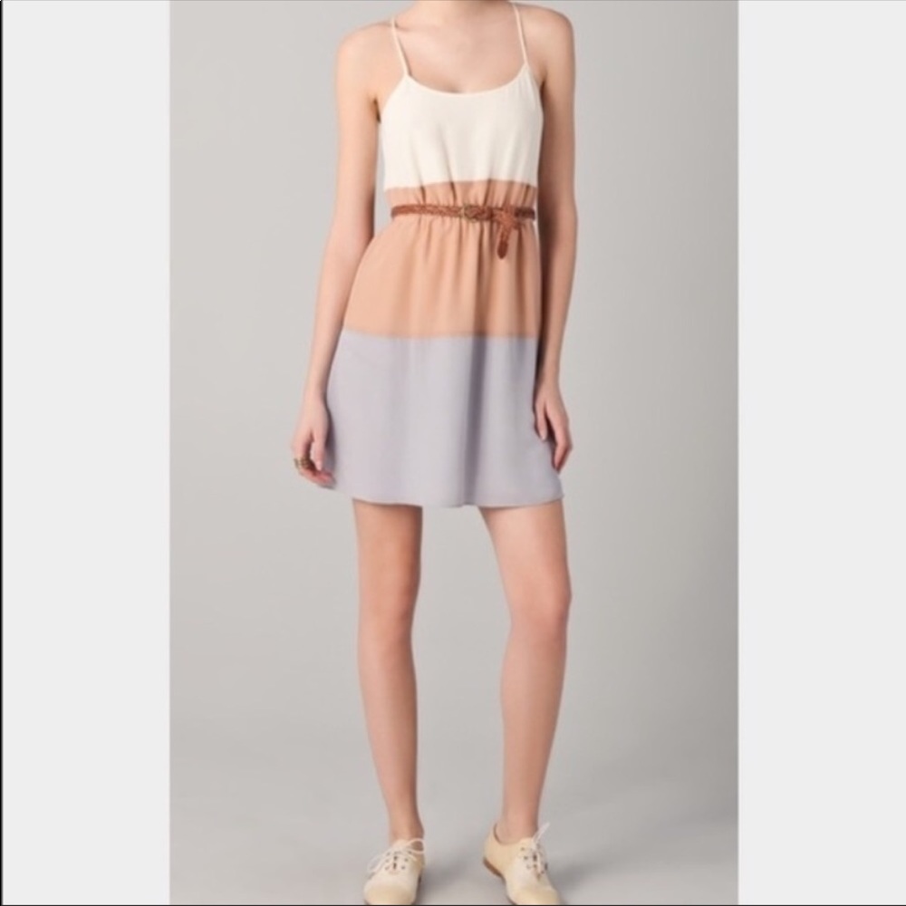 Madewell Broadway & Brome Color-band Silk Dress